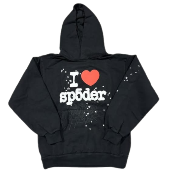 I Love Sp5der Hoodie – Black