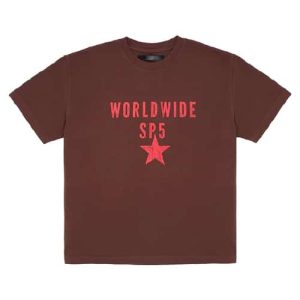 Oversized Worldwide Sp5 Brown Sp5der T-shirt