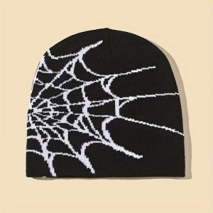 Spider Web Graphic Beanie For Men & Women